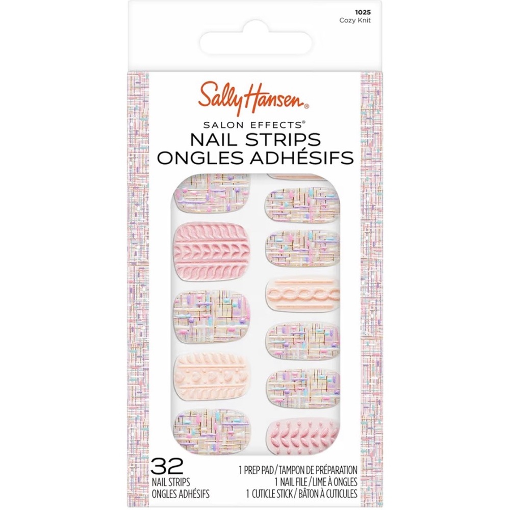 Cozy Knit Textured Nail Strips